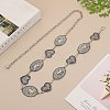 Alloy Ethnic-style Oval Horse and Heart Link Chain Belts for Women FS-WG752C3-01-3