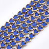 Electroplate Glass Beads Strands EGLA-S188-09C-1