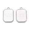 304 Stainless Steel Pendant Cabochon Settings STAS-N108-76P-1