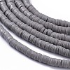 Flat Round Handmade Polymer Clay Bead Spacers CLAY-R067-4.0mm-40-3