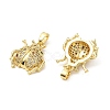 Brass Micro Pave Cubic Zirconia Pendants KK-G533-23G-2