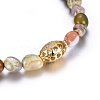 Natural Mixed Stone Beaded Stretch Bracelets Set SJEW-H584-17-4