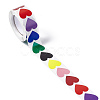8 Colors Paper Heart Sticker Rolls STIC-E001-06-3