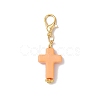 Acrylic Cross Pendant Decorations HJEW-JM03778-01-4