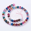 Natural Striped Agate/Banded Agate Beads Strands G-G581-8mm-17-2