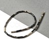 Natural Black Silk Stone/Netstone Beads Strands G-D464-27-2