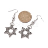 Star of David Alloy Dangle Earrings for Women Men EJEW-JE05840-3