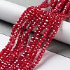 Faceted(32 Facets) Electroplate Glass Beads Strands X-EGLA-R018-4mm-2-1