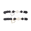 2Pcs 201 Stainless Steel Open Charm Bracelets BJEW-JB12719-3