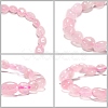 Natural Rose Quartz Bead Stretch Bracelets BJEW-K213-01-3