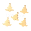 Christmas 304 Stainless Steel Charms STAS-O142-18G-1