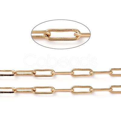 Soldered Brass Paperclip Chains CHC-G005-03G-1