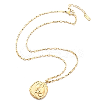 304 Stainless Steel Constellation Pendant Necklaces NJEW-K392-01G-01-1