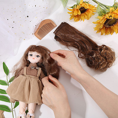 PP Doll Wig Long Curly Hair DIY-WH0591-249B-15-1