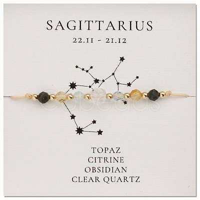 Natural Gemstone Constellation Beaded Bracelets X-NR2952-6-1