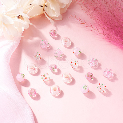 20Pcs 5 Styles Handmade Lampwork Bumpy Beads LAMP-TA0002-52-1