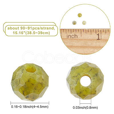 2 Strands Natural Lemon Turquoise(Jasper) Beads Strands G-NB0003-13-1