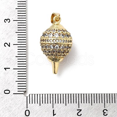 Brass Micro Pave Cubic Zirconia Pendants KK-Z137-10G-1