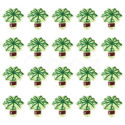 20Pcs Printed Opaque Acrylic Beads OACR-TA0004-73A-1