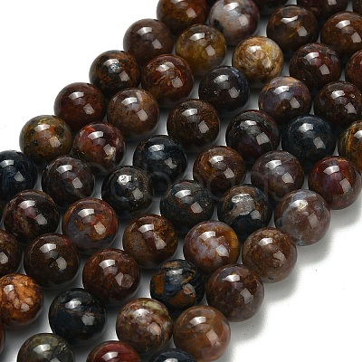 Natural Pietersite Beads Strands G-L642-B16-10mm-1