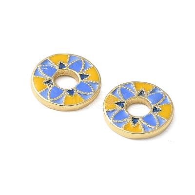Brass Enamel Beads KK-P290-31G-01-1