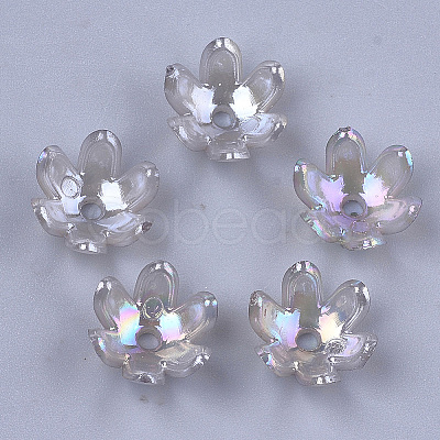 Transparent Acrylic Bead Caps X-TACR-T007-07F-1