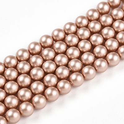 Baking Paint Pearlized Glass Pearl Bead Strands HY-N002-5mm-C02-1