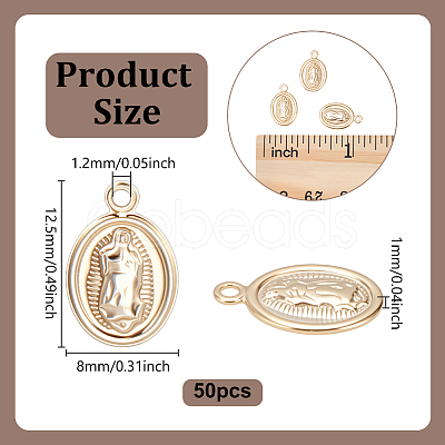 50Pcs Brass Charms KK-UN0005-68-1
