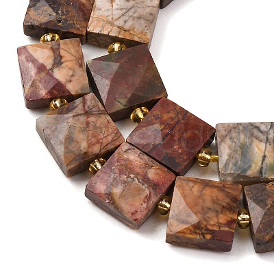Natural Polychrome Jasper/Picasso Stone/Picasso Jasper Beads Strands G-F839-A30-01-1