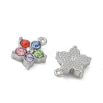 304 Stainless Steel with Rhinestone Pendants SA-CBA49D2-08P-01-1
