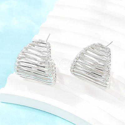Brass Stud Earrings EJEW-P346-03P-1