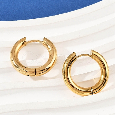 202 Stainless Steel Polishing Hoop Earrings EJEW-M106-02G-02-1