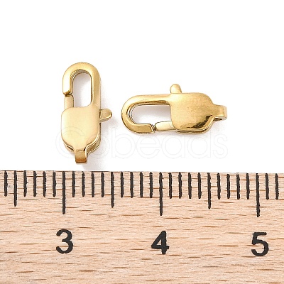 Ion Plating(IP) 304 Stainless Steel Lobster Claw Clasps Hand Polished STAS-F094-05B-G-1