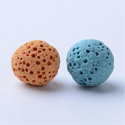 Unwaxed Natural Lava Rock Beads G-F325-8mm-M-1