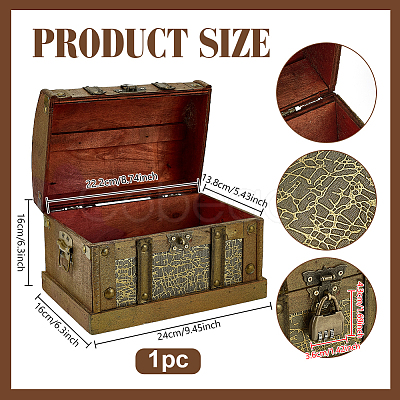 Retro Wood Jewelry Set Storage Organizer Boxes with Clasps CON-WH0115-96A-1