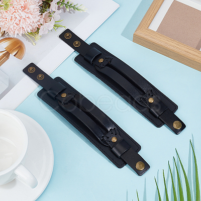 2Pcs Cowhide Cord Wide Cord Bracelets BJEW-CL0001-63B-1