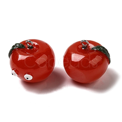 Cartoon Opaque Resin Fruit Pendants CRES-B018-05-1