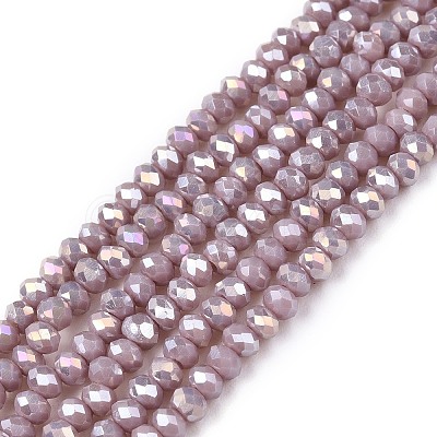 Electroplate Glass Beads Strands EGLA-A044-P1mm-B13-1