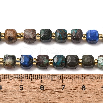 Natural Chrysocolla and Lapis Lazuli Beads Strands GG-CBAC972-A09-01-1