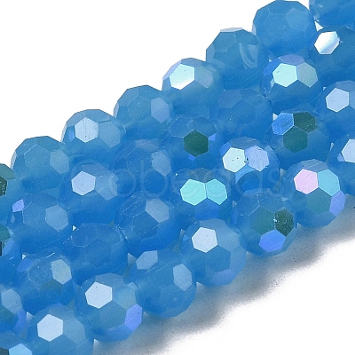 Imitation Jade Glass Beads Strands EGLA-A035-J6mm-L07-1