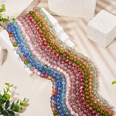 1 Strand Handmade Glod Sand Lampwork Beads Strands LAMP-TA0002-09C-1