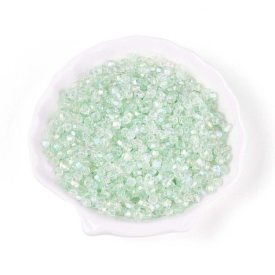 Transparent Spray Painted Glass Beads EGLA-N018-4mm-04-1