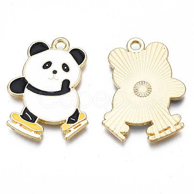 Rack Plating Alloy Enamel Pendants LS-ENAM-N055-043-1
