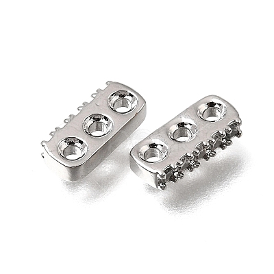Brass Micro Pave Clear Cubic Zirconia Multi-Strands Links KK-N290-19P-1