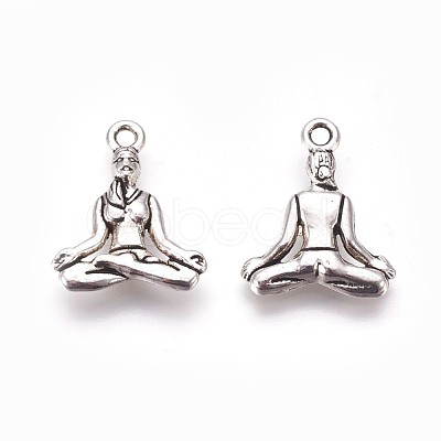 Tibetan Style Alloy Pendants X-TIBEP-A36593-AS-RS-1