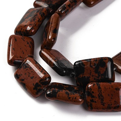 Natural Mahogany Obsidian Beads Strands G-T047-B26-01-1