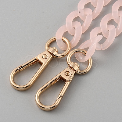 Acrylic Imitation Jelly Curb Chain Link Purse Chains FIND-WH0126-257E-1
