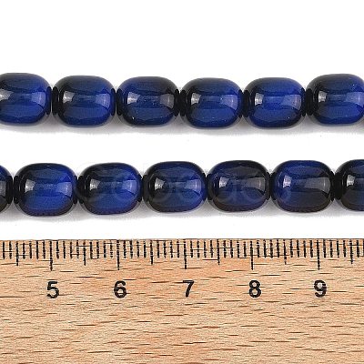 Dyed Imitation Tiger Eye Glass Beads Strands GLAA-H040-02A-1