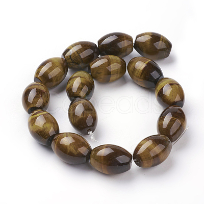 Natural Tiger Eye Beads Strands G-G731-04-20x15mm-1