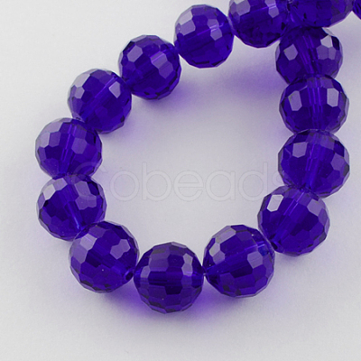 Transparent Glass Bead Strands GLAA-R095-10mm-25-1